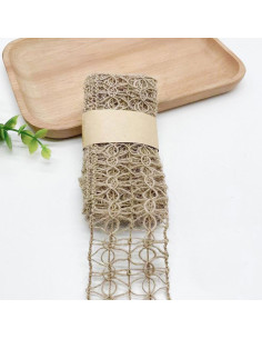 Pack de 2 Rubans Décoratif en Fil de Jute Ajouré