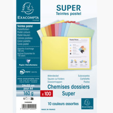 Paquet 100 chemises Super 160gr - Exacompta