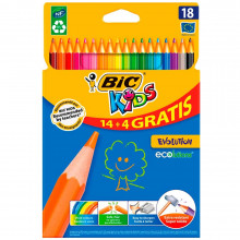Paquet de 18 Crayons Coloriage BIC Kids Evolution