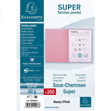Paquet de 250 Sous-Chemises Super 60gr, Rose - Exacompta