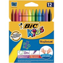PASTEL BIC 12 KIDS PLASTIDECOR