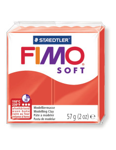 PATE POLYMERE FIMO SOFT 24 ROUGE INDIEN