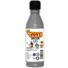 Peinture Decor Acrylique Multi-usages 250ml, Argent - Jovi