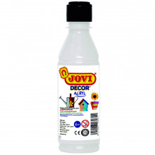 Peinture Decor Acrylique Multi-usages 250ml, Blanc - Jovi