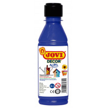 Peinture Decor Acrylique Multi-usages 250ml, Bleu Foncé - Jovi