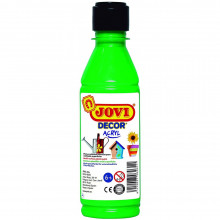 Peinture Decor Acrylique Multi-usages 250ml, Vert Fluo - Jovi