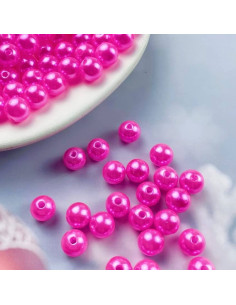 Perles Rondes Colorées Couleurs Unis, 25gr