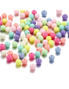 Perles Rondes Mix Couleurs Mat Pastel, 25gr