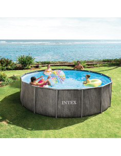 Piscine Intex Baltik Prism Frame 4.57/1.22 m avec Filtre, Échelle et Couverture - Réf.26742