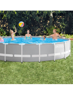 Piscine Intex Prism Frame 6.10/1.32 m avec Filtre, Échelle, Couverture et Tapis - Réf.26756