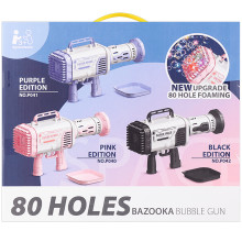 Pistolet à Bulles De Savon Bazooka, 80 Trous