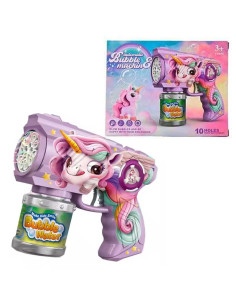 Pistolet à Bulles Licorne - Bubble Gun Automatique avec LED