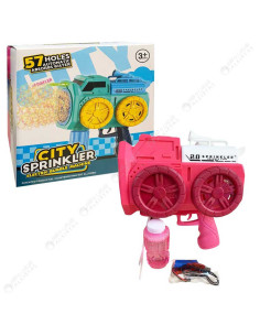 Pistolet Bubble Rechargeable 57 Trous, City Sprinkler