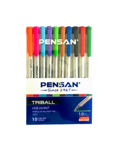 Pochette de 10 Stylos à Bille Triball - Pensan