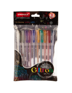 Pochette de 10 Stylos Gel Couleurs pastel attrayantes - Unimax