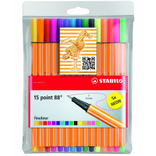 Pochette De 15 Stylo-Feutres Fine Point 88 - Stabilo