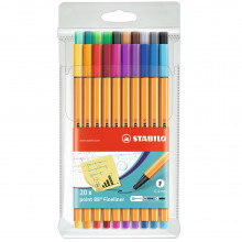 Pochette De 20 Stylo-Feutres Fine Point 88 - Stabilo