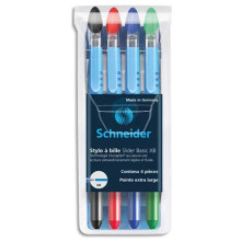Pochette de 4 Stylos à Bille Basic Xb - Schneider