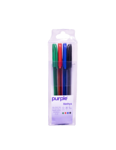 Pochette de 4 Stylos à Bille Pointe Moyenne