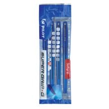 Pochette De 4 Stylos à Bille Super Grip G, Bleu - Pilot