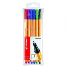 Pochette De 6 Stylo-Feutres Pointe Fine Point 88 - Stabilo