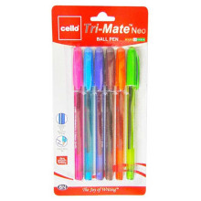 Pochette De 6 Stylos à Bille Tri Mat Néon - Cello
