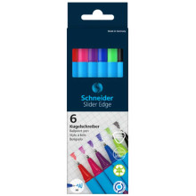 Pochette De 6 Stylos à Billes Slider Edge, Xb - Schneider