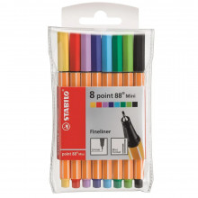 Pochette De 8 Mini Stylo-Feutres Fine Point 88 - Stabilo