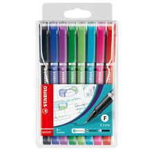Pochette De 8 Stylos Feutre Pointe Fine Sensor - Stabilo