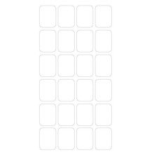 Pochette Etiquettes Blanches Autocollante 15×20 mm