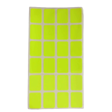 Pochette Etiquettes Jaune Fluo Autocollante 15×20 mm