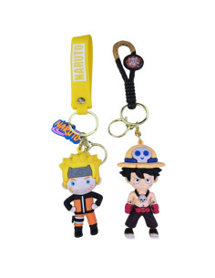 Porte-Clés Figurine 3D Cartoon Anime, Silicone