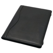 Porte-Documents en Cuir avec Calculatrice de Poche Noir A4
