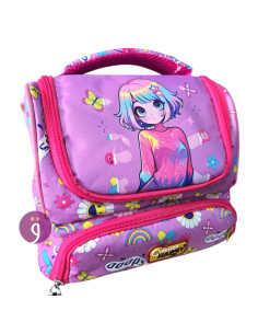 Porte Goûter Isotherme Manga Fille, Happy - Réf.806