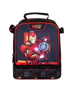 Porte Goûter Isothermique Must Team 2 Poches, Disney Iron Man