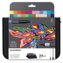 Portefeuille De 24+1 Promarker Double Pointe Pour Les Arts Et L'illustration - Winsor & Newton