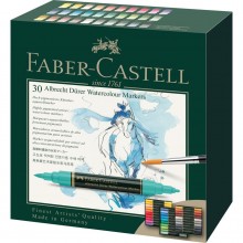 Portefeuille de 30 Marqueurs Aquarelle Albrecht Dürer Double Pointe, Faber-Castell - Réf.160330