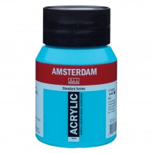 Pot Acrylique 500ml Bleu Turquoise 522 - Amsterdam