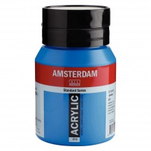 Pot Acrylique 500ml Cyan Primaire 572 - Amsterdam