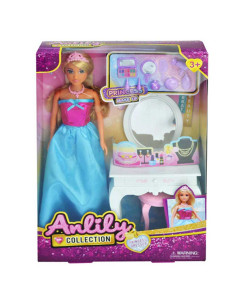 Poupée Princesse avec Coiffeuse et Maquillage - Anlily Collection