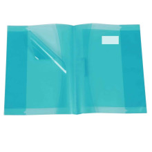 Protège-Cahier En Pvc Glossy 17x22, Bleu Clair - Purple