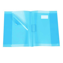 Protège-Cahier en Pvc Glossy, Bleu Pastel - Purple