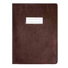 Protège-Cahier En Pvc Lino 17x22, Marron - Purple