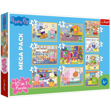 Puzzle 10 en 1, Peppa Pig - Trefl