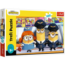 Puzzle 100 Pcs, Minions à L'aéroport - Trefl