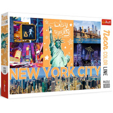 Puzzle 1000 Pcs, Ville De Néon, New York City - Trefl