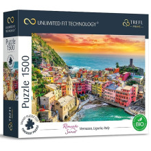 Puzzle 1500 pcs, Coucher De Soleil Romantique Vernazza, Italie - Trefl Prime