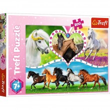 Puzzle 200 pcs, Chevaux - Trefl
