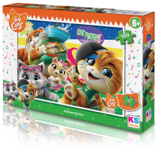 Puzzle 44 Cats, Ks Games 100pcs