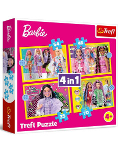 Puzzle 4en1 Barbie - Trefl
